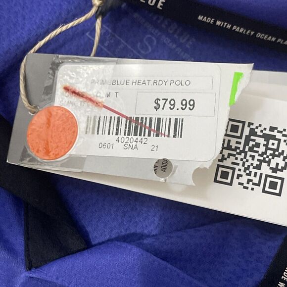 ADIDAS Primeblue Heat.RDY Polo Golf Shirt Size Small Blue NEW Performance Active - Picture 6 of 13